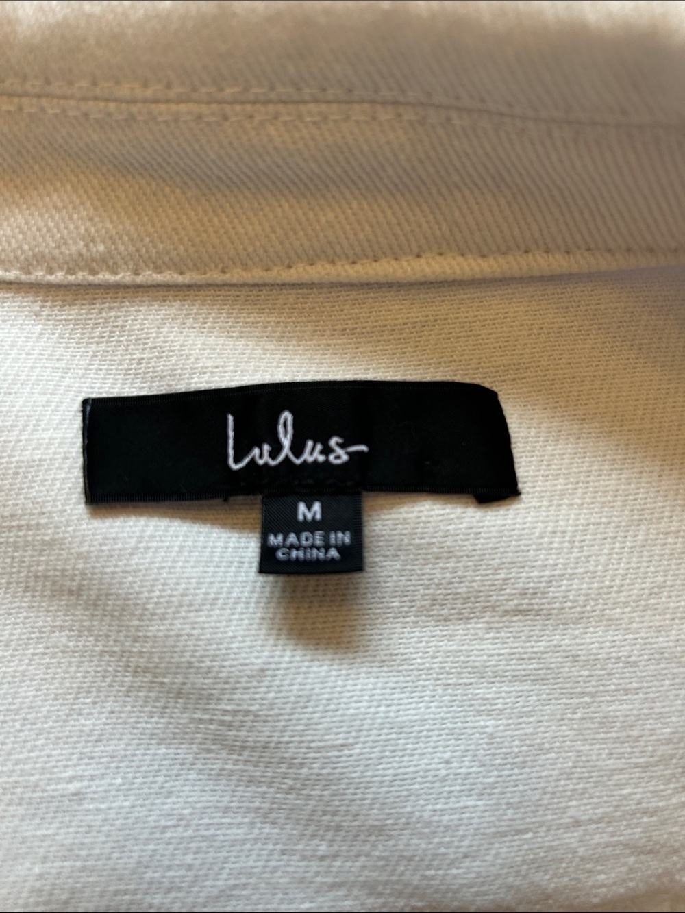 Lulu's Sparkle White Fringe 'BRIDE' Denim Jacket - Picture 3 of 4